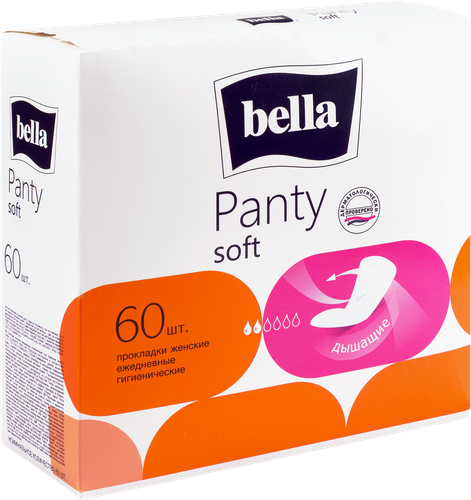 Прокладки ежедневные BELLA Panty Soft, 60шт, детальное фото
