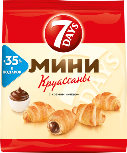 Круассаны 7DAYS Mini с кремом какао, 265г, детальное фото