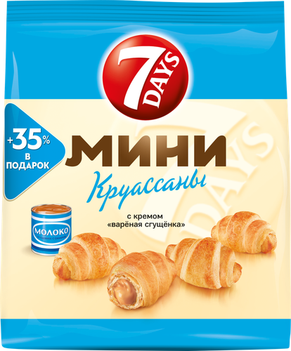 Круассаны 7DAYS Mini с кремом вареная сгущенка, 265г, фотография