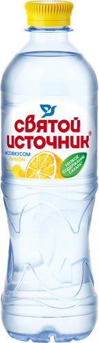 Напиток СВЯТОЙ ИСТОЧНИК природная вода + лимон негазированный, 0.5л, детальное фото