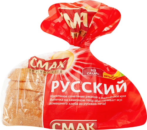 Хлеб СМАК Русский 1-й сорт в нарезке, 300г, картинка