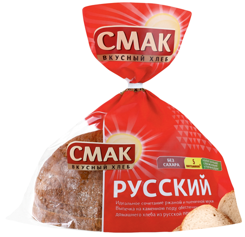 Хлеб СМАК Русский 1-й сорт в нарезке, 300г, детальное фото