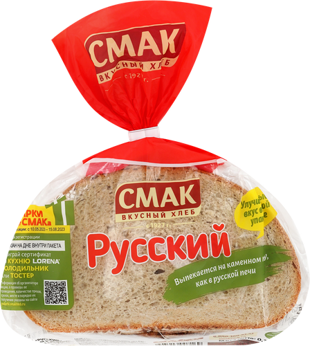 Хлеб СМАК Русский 1-й сорт в нарезке, 300г, картинка