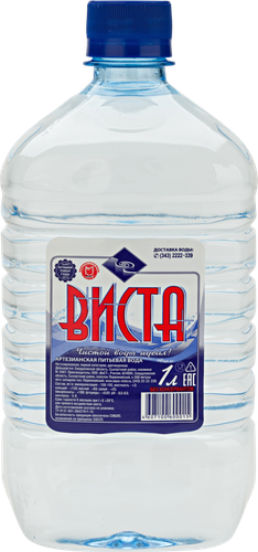 Вода питьевая ВИСТА 1-й категории негазированная, 1л, изображение