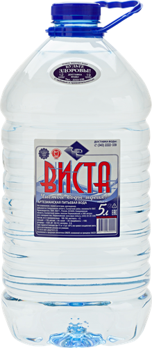 Вода питьевая ВИСТА 1-й категории негазированная, 5л, картинка