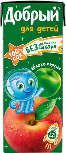 Сок ДОБРЫЙ Slim Яблоко, персик, 0.2л, детальное фото