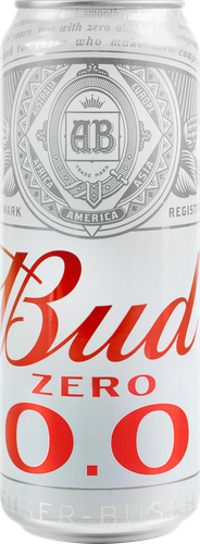 Напиток пивной светлый безалкогольный BUD светлый пастеризованный, не более 0,5%, ж/б, 0.45л, детальное фото