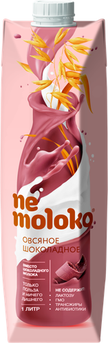 Напиток овсяный NEMOLOKO Шоколадный, обогащенный кальцием и витамином В2, 1000мл, детальное фото
