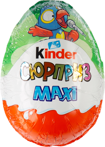 Яйцо шоколадное KINDER СЮРПРИЗ UOVO MAXI с игрушкой, 107г, вид