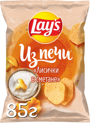 Чипсы картофельные LAY'S Лисички в сметане, 85г, вид