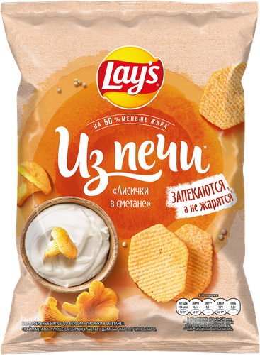 Чипсы картофельные LAY'S Лисички в сметане, 85г, детальное фото