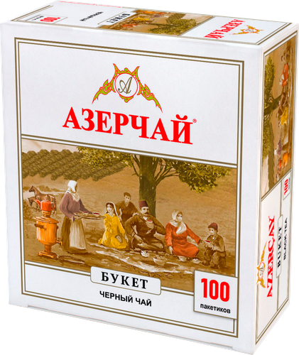 Чай черный АЗЕРЧАЙ Букет, 100пак, крупный план