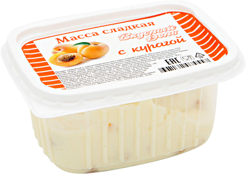 Молокосодержащий продукт ВКУСНЫЙ ДЕНЬ Масса сладкая с курагой 23%, с змж, 180г, фото