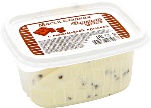 Молокосодержащий продукт ВКУСНЫЙ ДЕНЬ Масса сладкая с шоколадной крошкой 23%, с змж, 180г, детальное фото