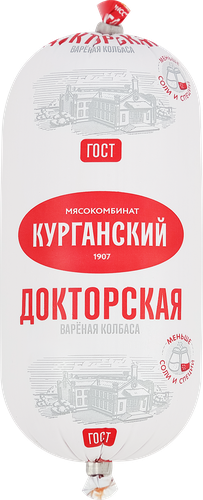 Колбаса вареная МК КУРГАНСКИЙ СТАНДАРТ Докторская, категория А, ГОСТ, 500г, фотография