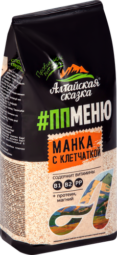 Крупа манная АЛТАЙСКАЯ СКАЗКА с клетчаткой, 550г, фотография