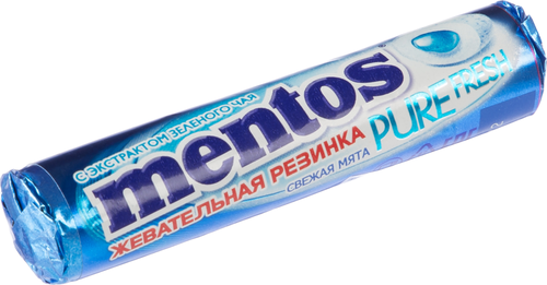 Жевательная резинка MENTOS Pure fresh со вкусом мяты, 15,5г, детальное фото