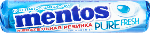 Жевательная резинка MENTOS Pure fresh со вкусом мяты, 15,5г, фото