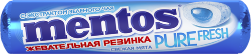 Жевательная резинка MENTOS Pure fresh со вкусом мяты, 15,5г, вид