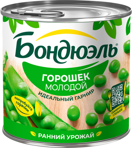Горошек зеленый БОНДЮЭЛЬ молодой, 425мл, картинка