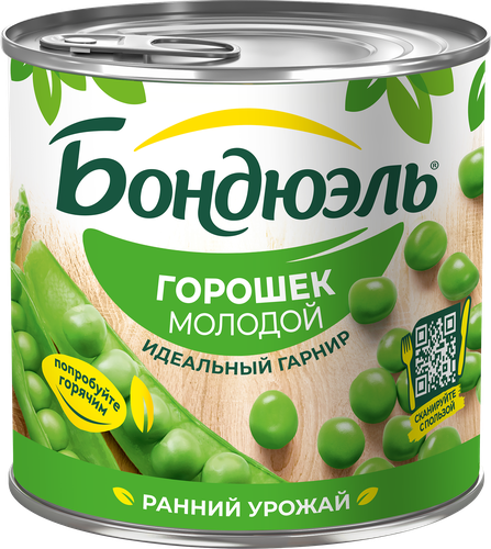 Горошек зеленый БОНДЮЭЛЬ молодой, 425мл, картинка