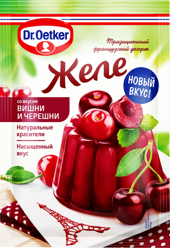 Желе DR.BAKERS со вкусом вишни и черешни, 45г, детальное фото