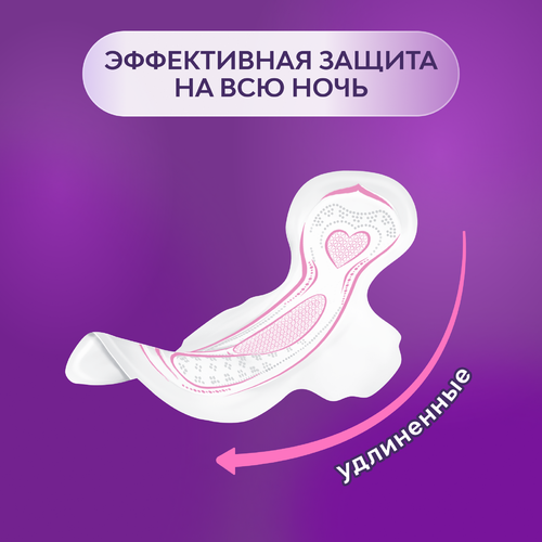 Прокладки гигиенические ЛИБРЕСС Ультра ночные с мягкой поверхностью, 8шт, изображение