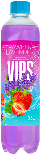 Напиток VIPS Лаванда сильногазированный, 0.5л, вид