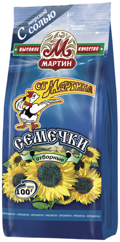 Семечки ОТ МАРТИНА Отборные с морской солью, 100г, картинка