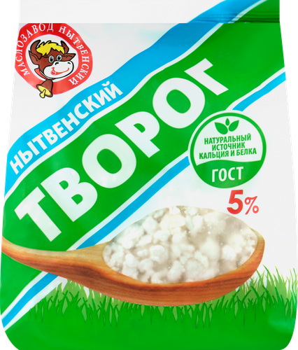 Творог МЗ НЫТВЕНСКИЙ 5%, без змж, 400г, вид