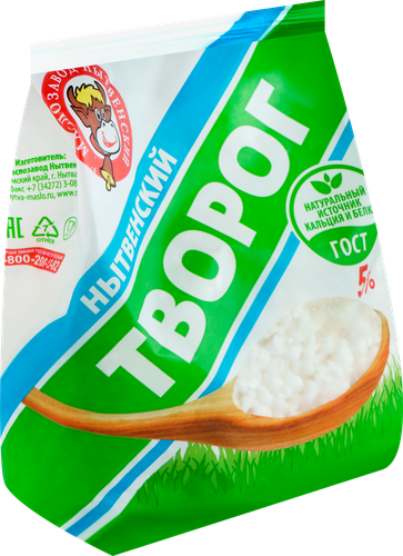 Творог МЗ НЫТВЕНСКИЙ 5%, без змж, 400г, фотография