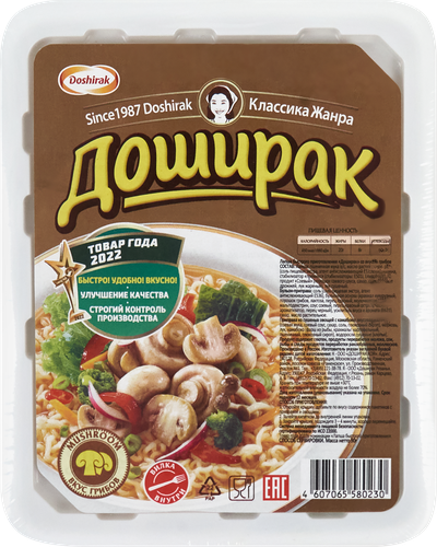 Лапша ДОШИРАК со вкусом грибов, 90г, фото