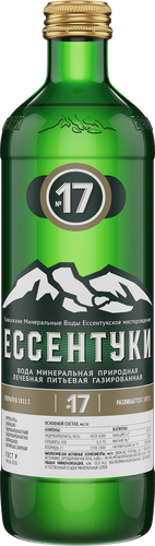 Вода минеральная ЕССЕНТУКИ №17 природная лечебная газированная, 0.45л, вид