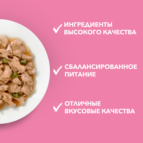 Корм влажный для котят PURINA ONE Kitten с курицей и морковью в соусе, 75г, фотография