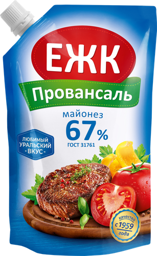 Майонез ЕЖК Провансаль 67%, 200мл, фото