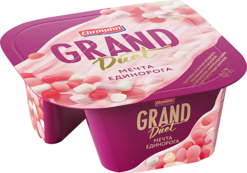 Десерт творожный GRAND DUET Мечта единорога 5,5%, без змж, 135г, картинка
