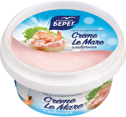 Паста из морепродуктов БАЛТИЙСКИЙ БЕРЕГ Creme le Mare сливочная, 150г, фото