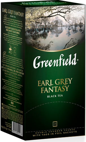 Чай черный GREENFIELD Earl Grey Fantasy с ароматом бергамота, 25пак, фотография