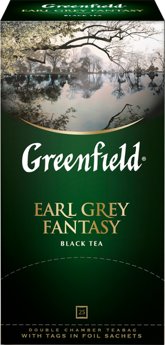 Чай черный GREENFIELD Earl Grey Fantasy с ароматом бергамота, 25пак, фотография