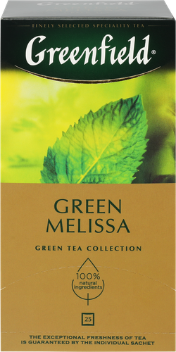 Чай зеленый GREENFIELD Green Melissa, 25пак, изображение