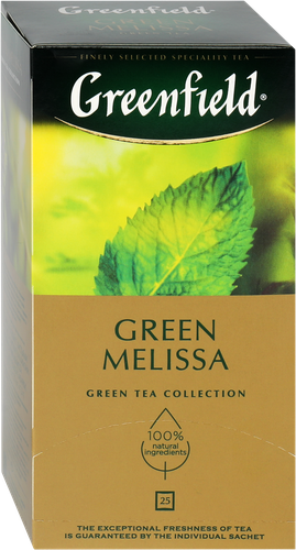 Чай зеленый GREENFIELD Green Melissa, 25пак, картинка