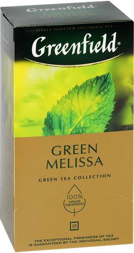 Чай зеленый GREENFIELD Green Melissa, 25пак, изображение
