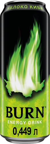 Напиток BURN Apple Kiwi сильногазированный, 0.449л, фотография