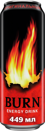 Напиток энергетический BURN сильногазированный, 0.449л, вид