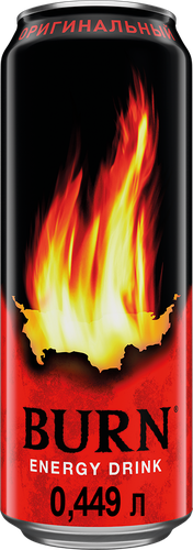 Напиток энергетический BURN сильногазированный, 0.449л, вид