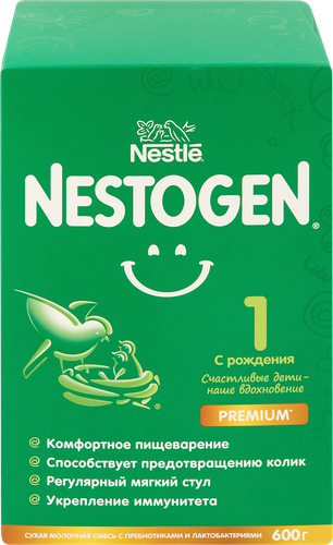 Смесь молочная NESTOGEN 1, с 0 месяцев, 600г, фото