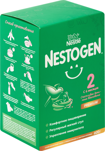 Смесь молочная NESTOGEN 2, с 6 месяцев, 600г, крупный план