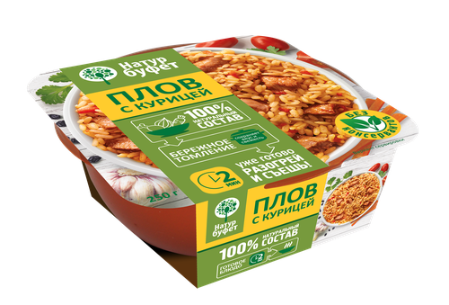 Плов НАТУРБУФЕТ с курицей, 250г, изображение