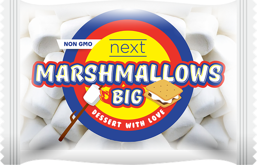 Зефир NEXT Marshmallows Big со вкусом ванили, 200г, детальное фото