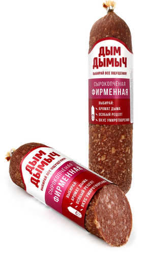 Колбаса сырокопченая ДЫМ ДЫМЫЧ Фирменная полусухая, 300г, картинка